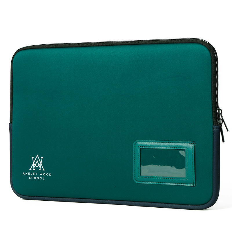 neoprene laptop sleeve-dark green