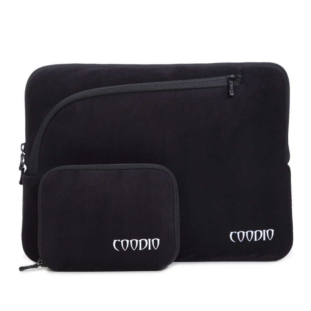 Microfiber laptop sleeve color back